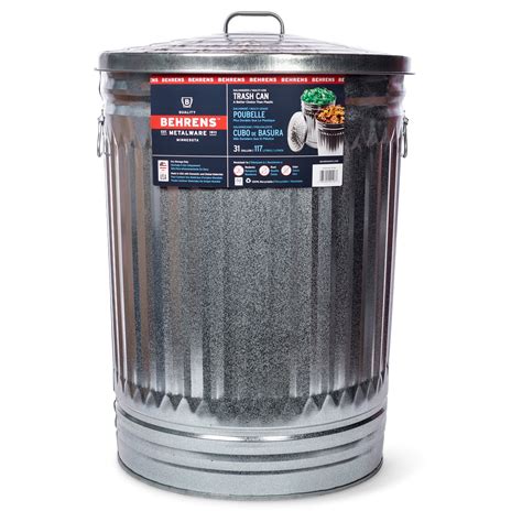 garbage metal box|40 gallon metal trash can.